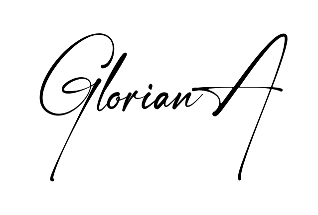 Gloriana easy name signature writing style