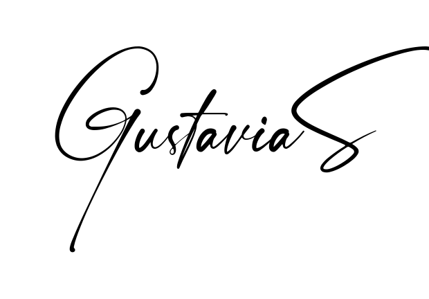 Gustavia S easy name signature writing style