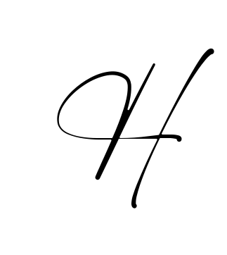H easy name signature writing style