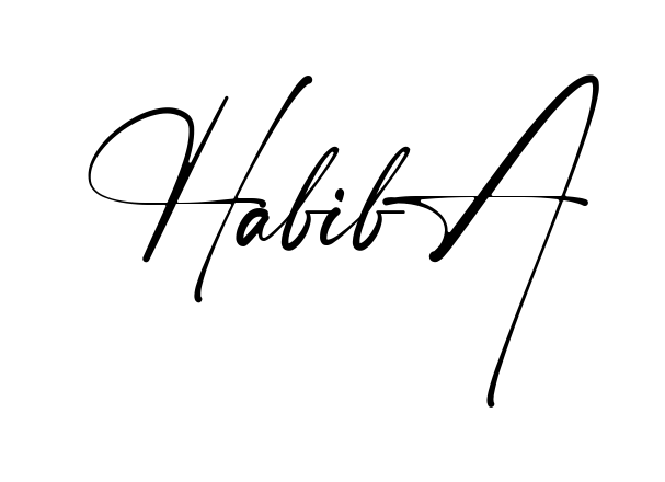 Handwritten-looking Habiba signature idea