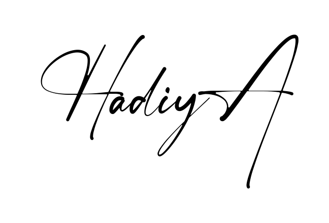 Handwritten-looking Hadiya signature idea