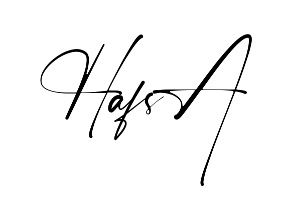 Handwritten-looking Hafsa signature idea