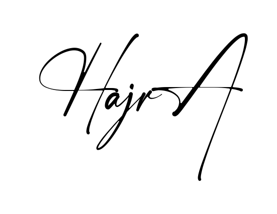 Handwritten-looking Hajra signature idea