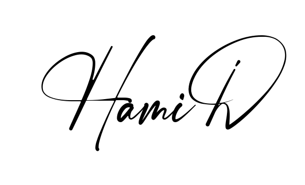 Handwritten-looking Hamid signature idea