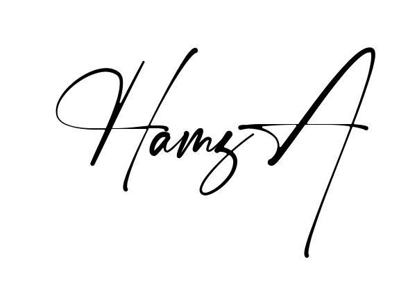 Handwritten-looking Hamza signature idea