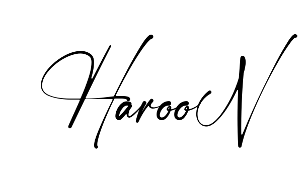 Handwritten-looking Haroon signature idea