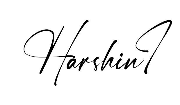 Harshini easy name signature writing style