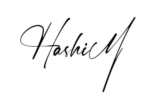 Handwritten-looking Hashim signature idea