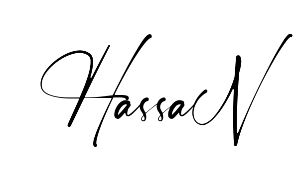 Handwritten-looking Hassan signature idea
