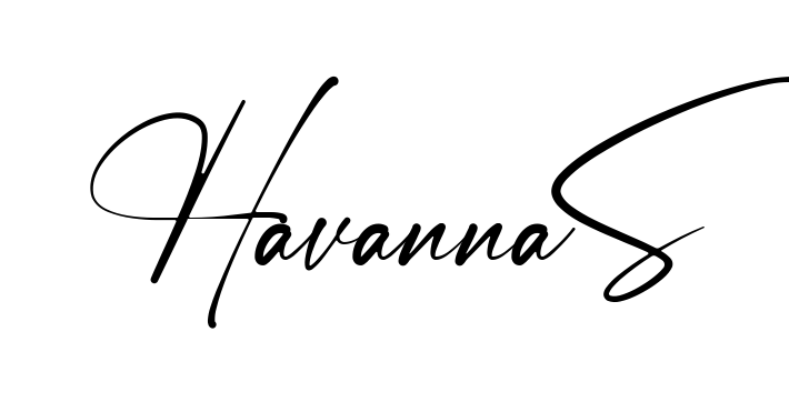 Havanna S easy name signature writing style