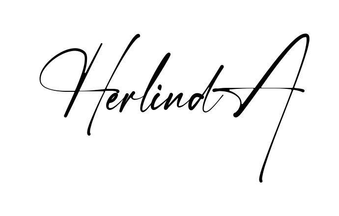 Herlinda easy name signature writing style