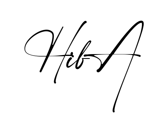 Handwritten-looking Hiba signature idea