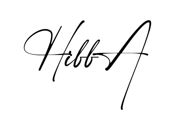 Hibba easy name signature writing style