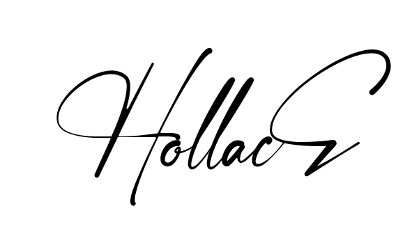 Hollace easy name signature writing style