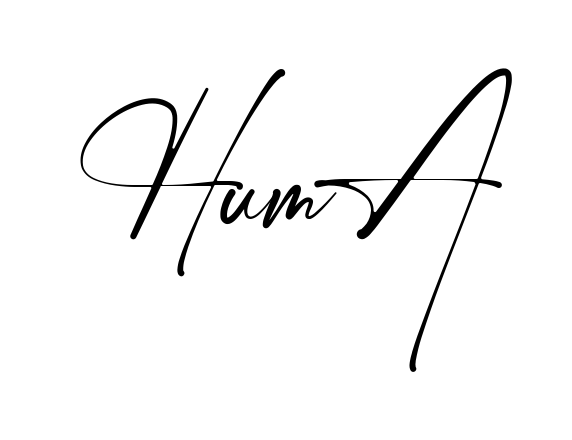Handwritten-looking Huma signature idea