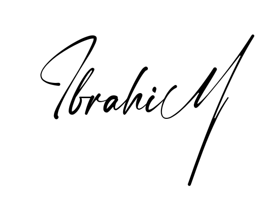 Handwritten-looking Ibrahim signature idea
