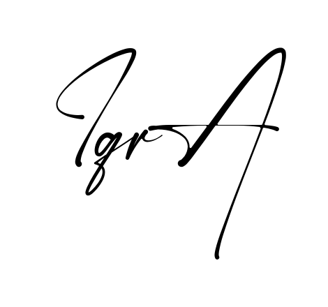 Handwritten-looking Iqra signature idea