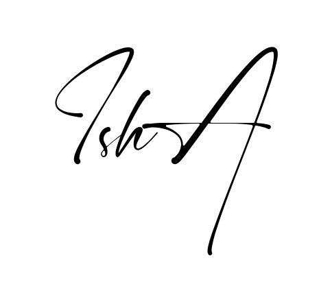 Handwritten-looking Isha signature idea