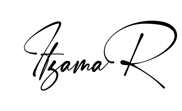 Itzamar easy name signature writing style