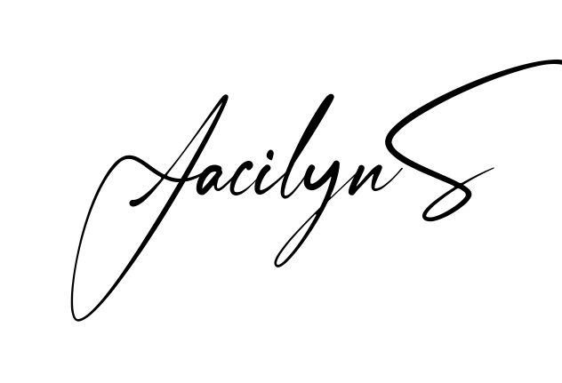 Jacilyn S easy name signature writing style