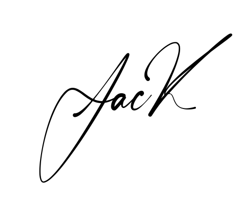 Handwritten-looking Jack signature idea