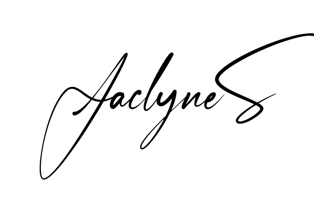 Jaclyne S easy name signature writing style