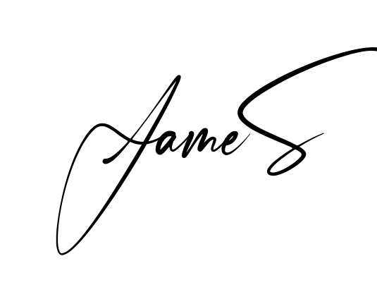 Handwritten-looking James signature idea