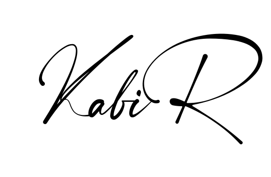 Handwritten-looking Kabir signature idea