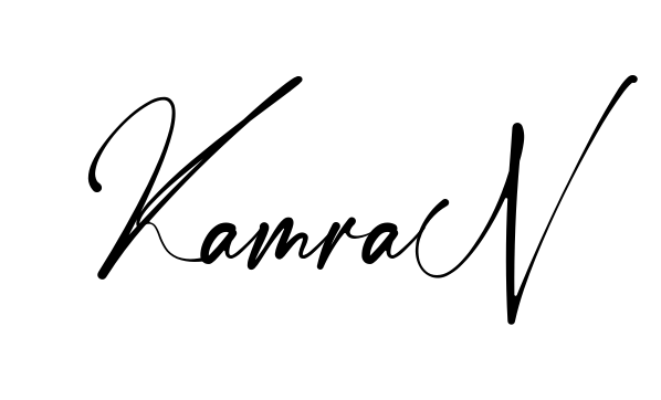 Handwritten-looking Kamran signature idea