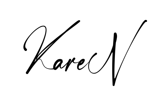Handwritten-looking Karen signature idea
