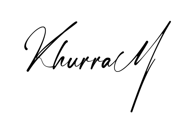 Handwritten-looking Khurram signature idea