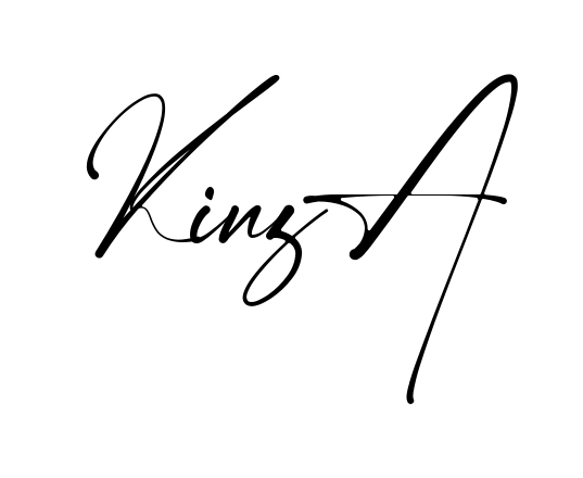 Handwritten-looking Kinza signature idea
