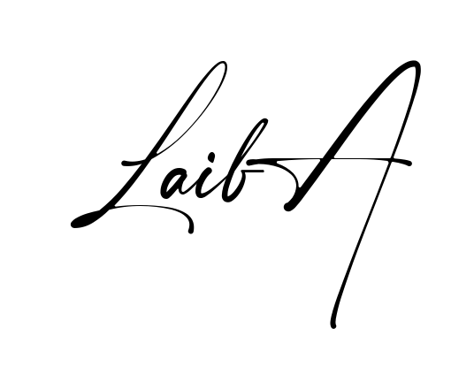 Handwritten-looking Laiba signature idea