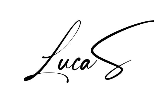 Handwritten-looking Lucas signature idea