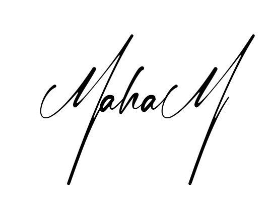 Handwritten-looking Maham signature idea