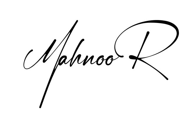 Handwritten-looking Mahnoor signature idea