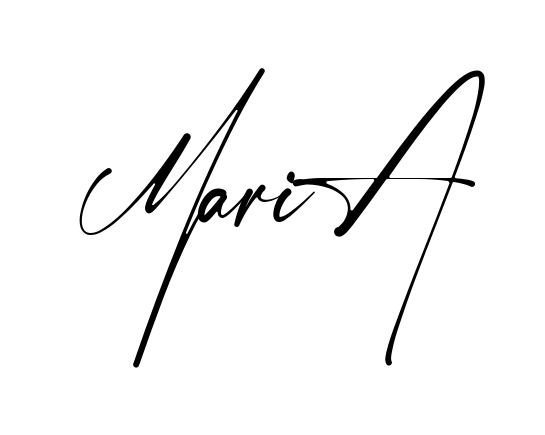 Handwritten-looking Maria signature idea