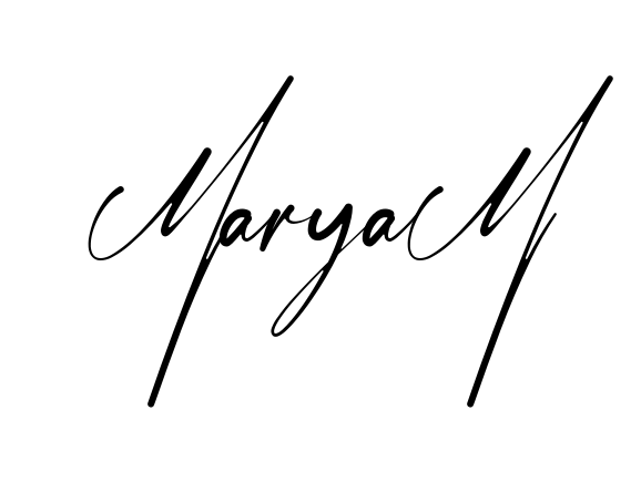 Handwritten-looking Maryam signature idea