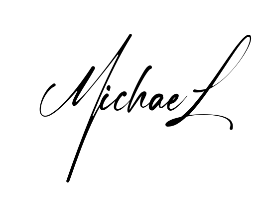 Handwritten-looking Michael signature idea