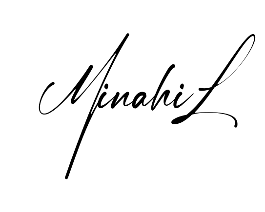 Handwritten-looking Minahil signature idea