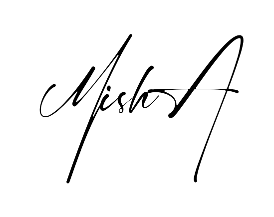 Handwritten-looking Misha signature idea