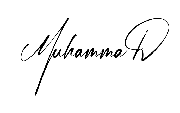Handwritten-looking Muhammad signature idea