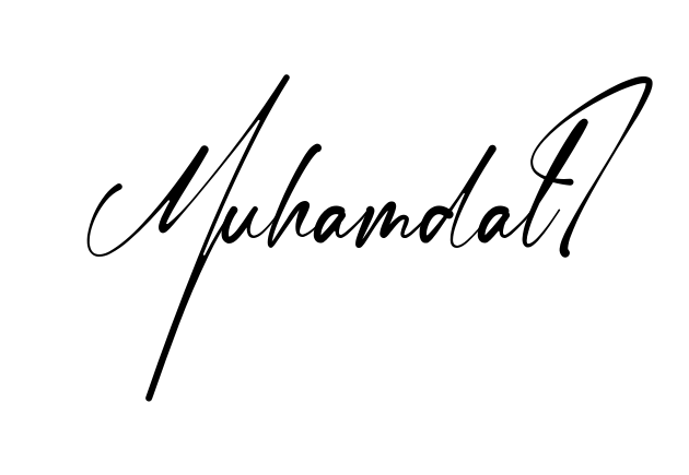 Handwritten-looking Muhammad Ali signature idea