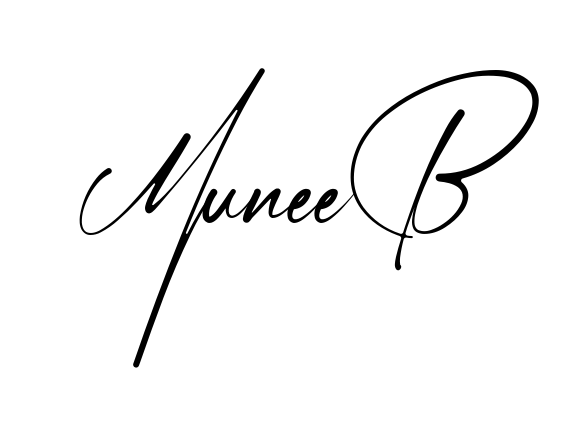 Handwritten-looking Muneeb signature idea