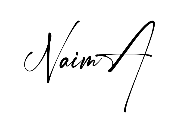 Handwritten-looking Naima signature idea