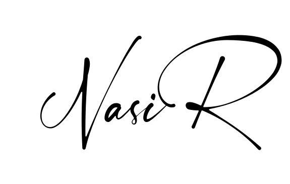 Handwritten-looking Nasir signature idea