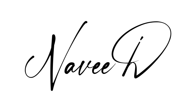 Handwritten-looking Naveed signature idea
