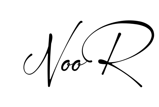 Handwritten-looking Noor signature idea