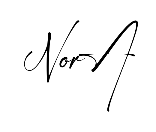 Handwritten-looking Nora signature idea