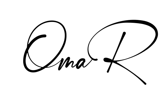 Handwritten-looking Omar signature idea